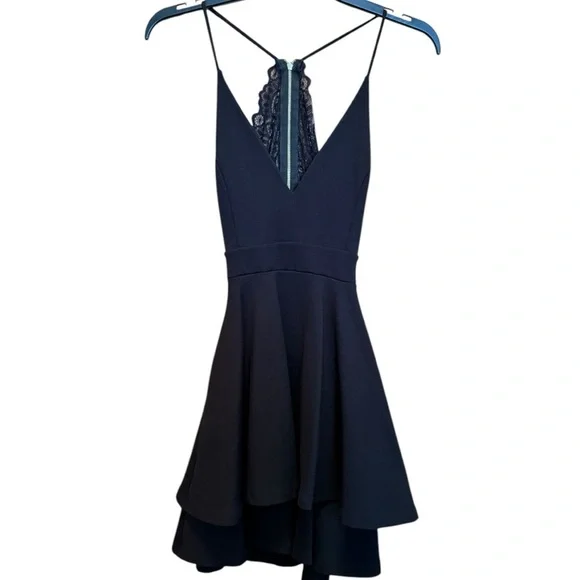 Windsor Black Spaghetti Strap Dress NWT - Picture 3 of 11